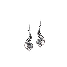 Load image into Gallery viewer, Pinstripes Jewelry Sterling Silver & Cubic Zirconia Earrings