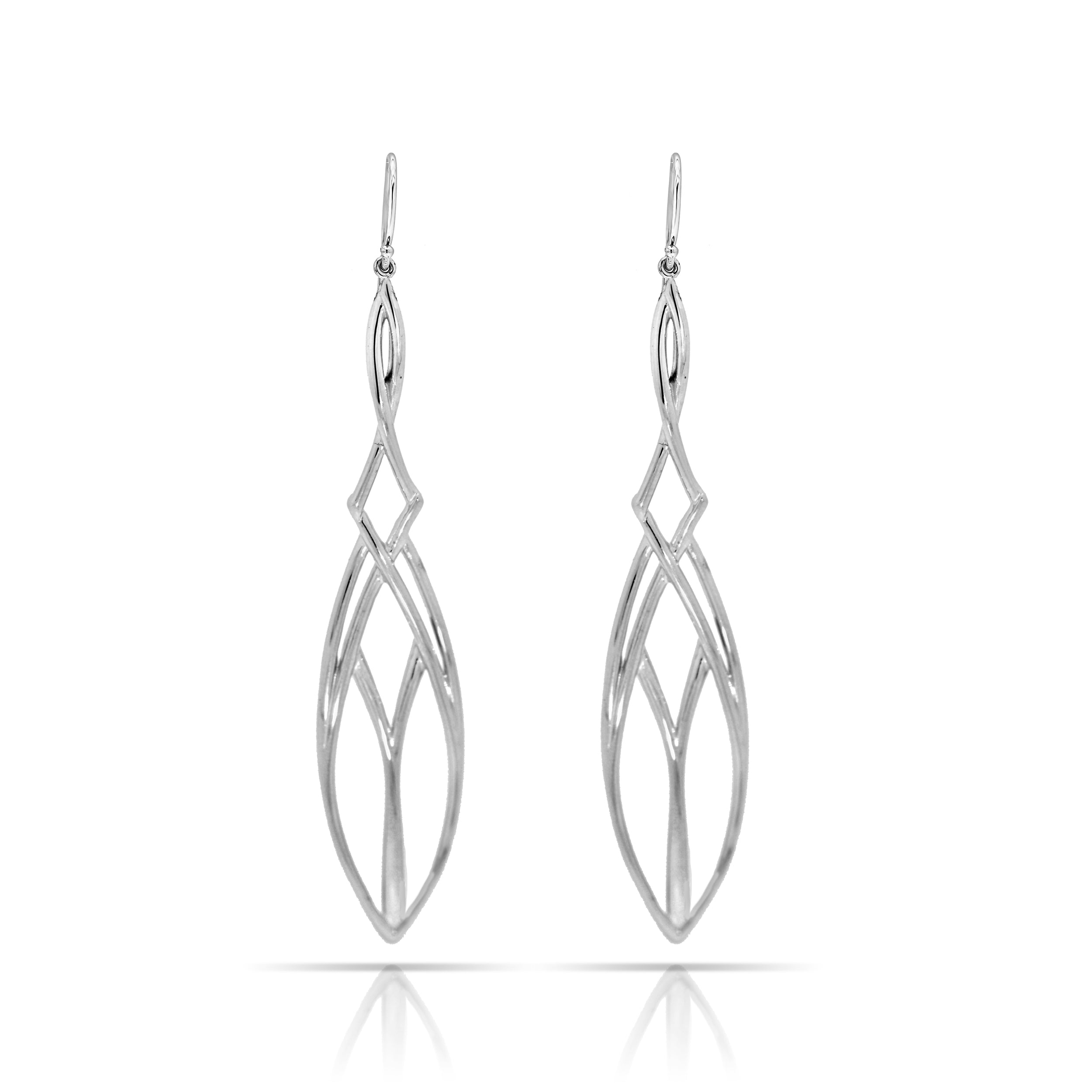 PSE1025 Pinstripes Fine Jewelry Sterling Silver Earrings Pinstripes