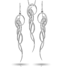 Load image into Gallery viewer, Pinstripes Fine Jewelry Earrings & Pendant Set PSMS1007