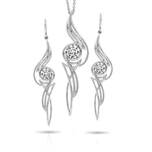 Load image into Gallery viewer, Pinstripes Fine Jewelry Earrings & Pendant Set PSMS1016