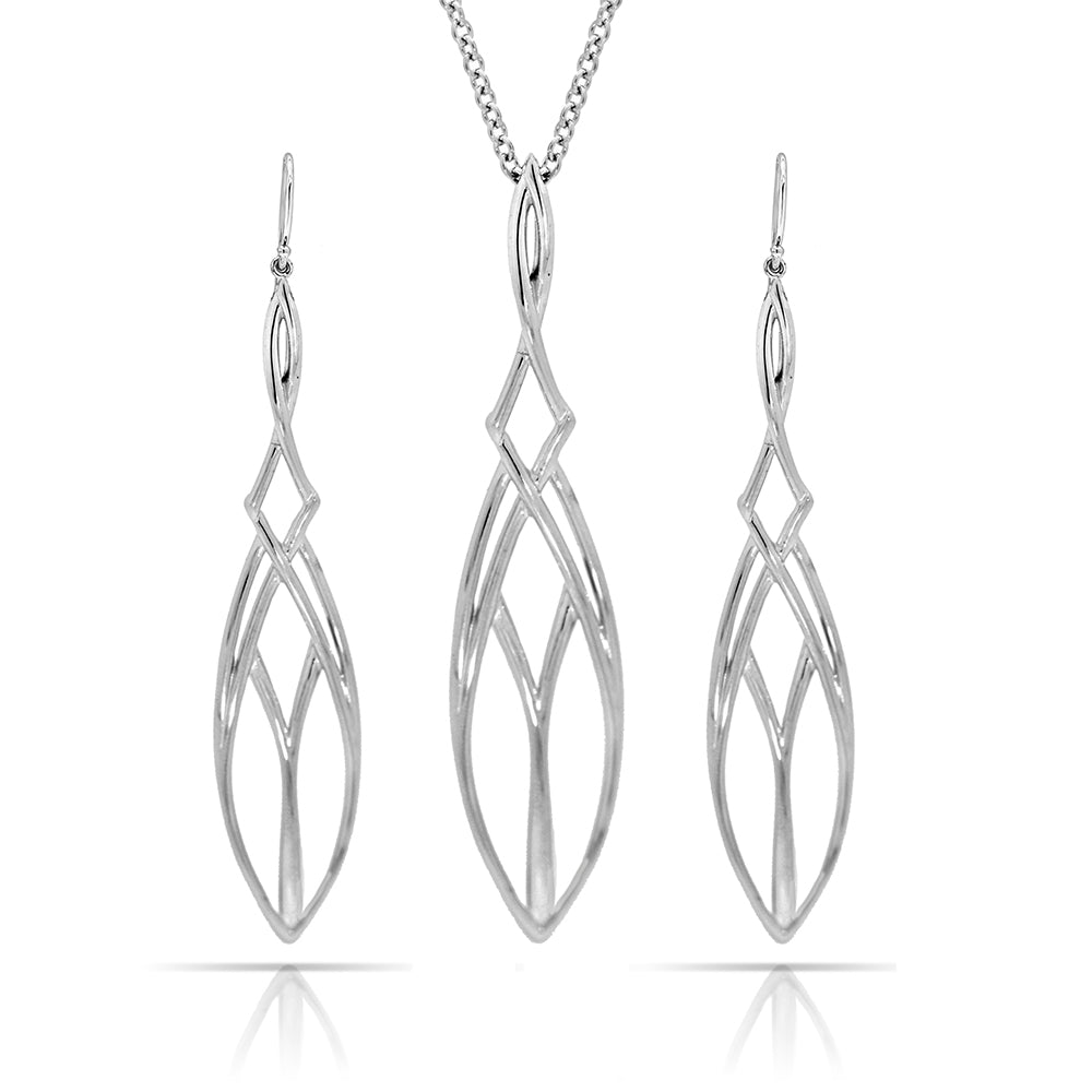 Pinstripes Fine Jewelry Earrings & Pendant Set PSMS1025