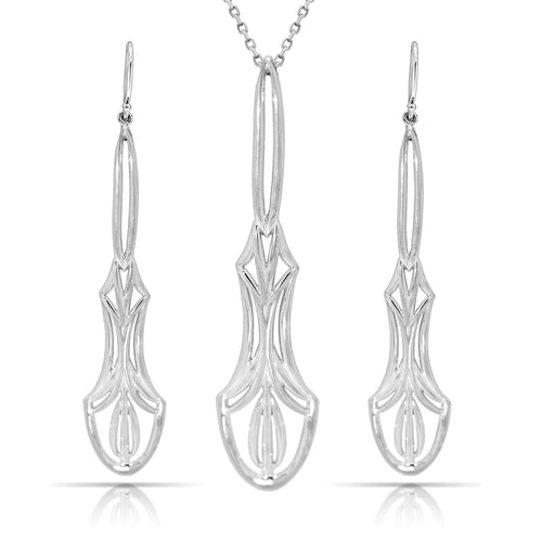 Pinstripes Fine Jewelry Earrings & Pendant Set PSMS1027