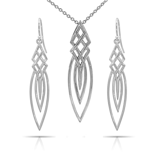 Pinstripes Fine Jewelry Earrings & Pendant Set PSMS1031