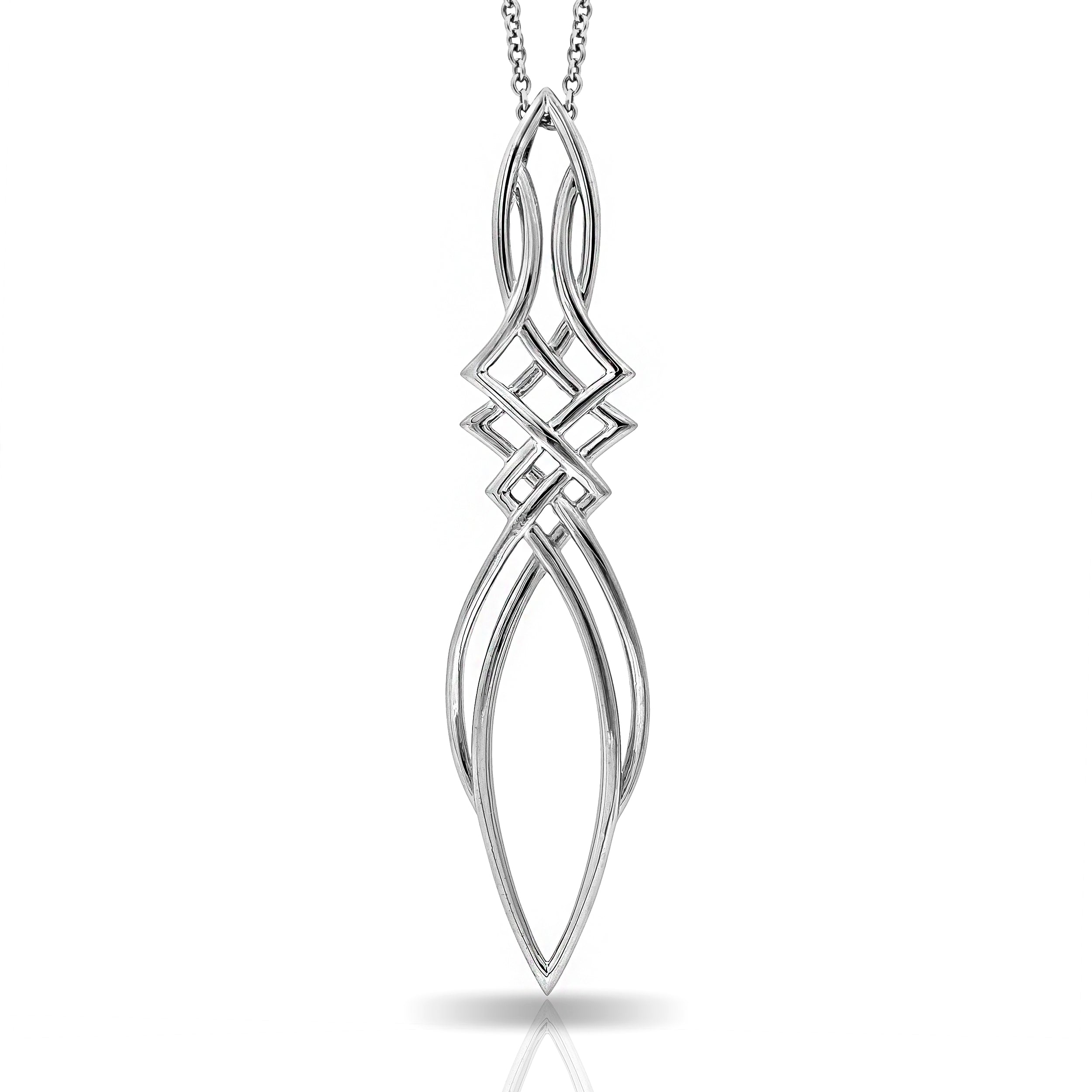 Slim Pinstripe Eve Sterling Silver Locket Necklace