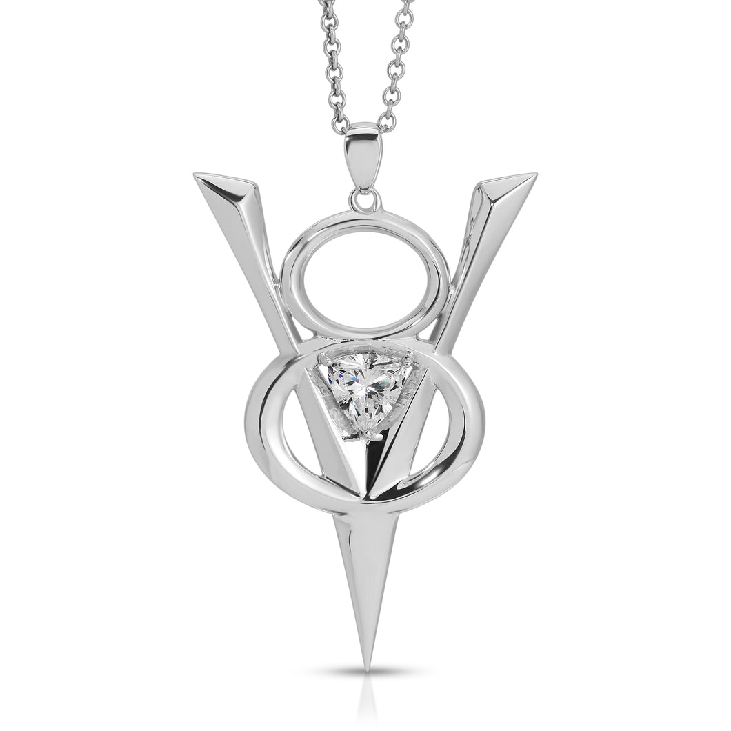 PSP1042 Sterling Silver & Cubic Zirconia Pendant