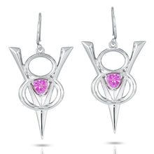 Load image into Gallery viewer, PSP1042 Sterling Silver &amp; Created Pink Sapphire Pendant
