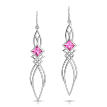 Load image into Gallery viewer, PSP1037 Sterling Silver &amp; Created Pink Sapphire Pendant

