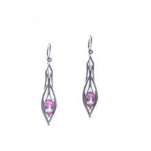 Load image into Gallery viewer, PSP1039 Sterling Silver &amp; Created Pink Sapphire Pendant
