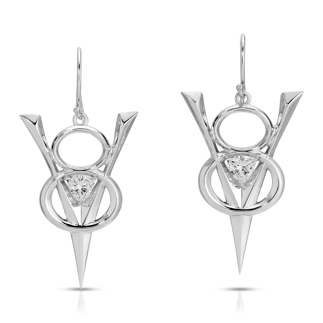 PSE1042 Sterling Silver & Cubic Zirconia Earrings
