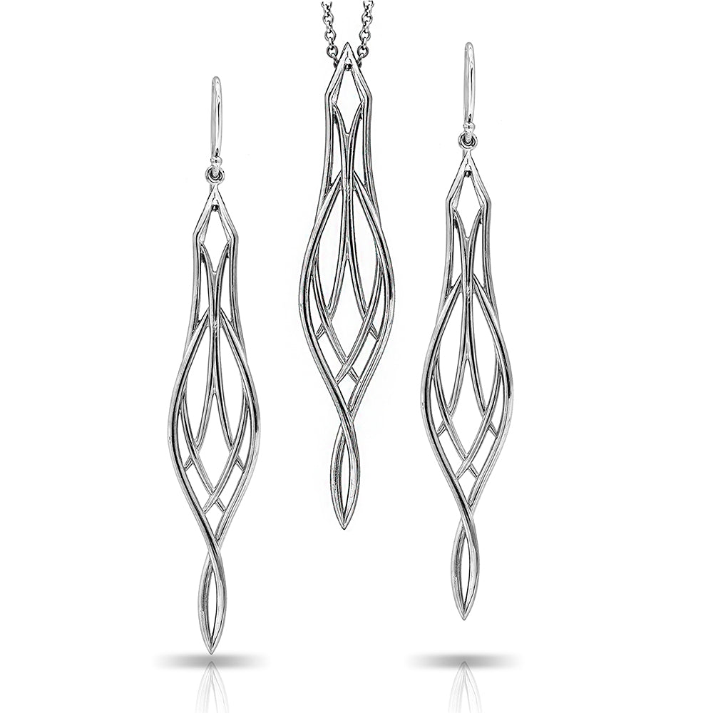 Pinstripes Fine Jewelry Earrings & Pendant Set PSMS1002