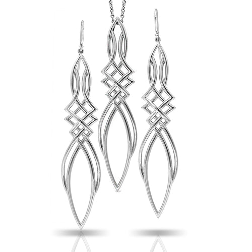 Pinstripes Fine Jewelry Earrings & Pendant Set PSMS1006
