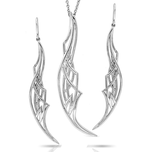 Pinstripes Fine Jewelry Earrings & Pendant Set PSMS1018