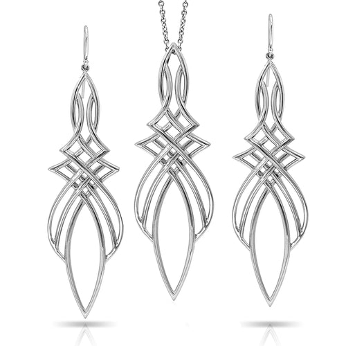 Pinstripes Fine Jewelry Earrings & Pendant Set PSMS1020