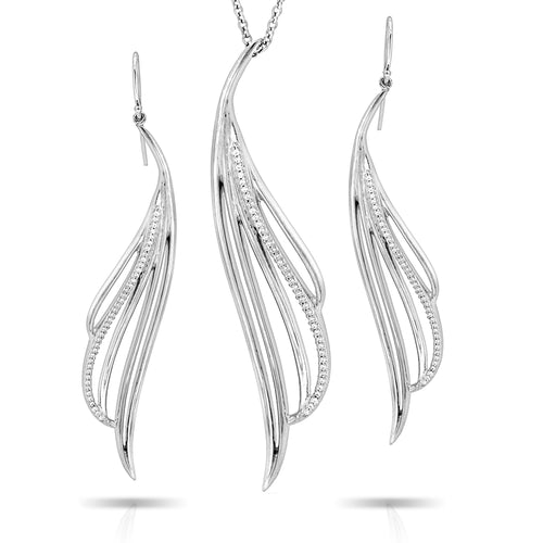 Pinstripes Fine Jewelry Earrings & Pendant Set PSMS1022