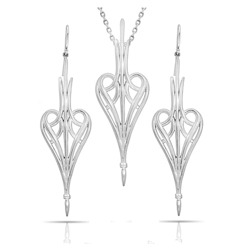 Pinstripes Fine Jewelry Earrings & Pendant Set PSMS1023