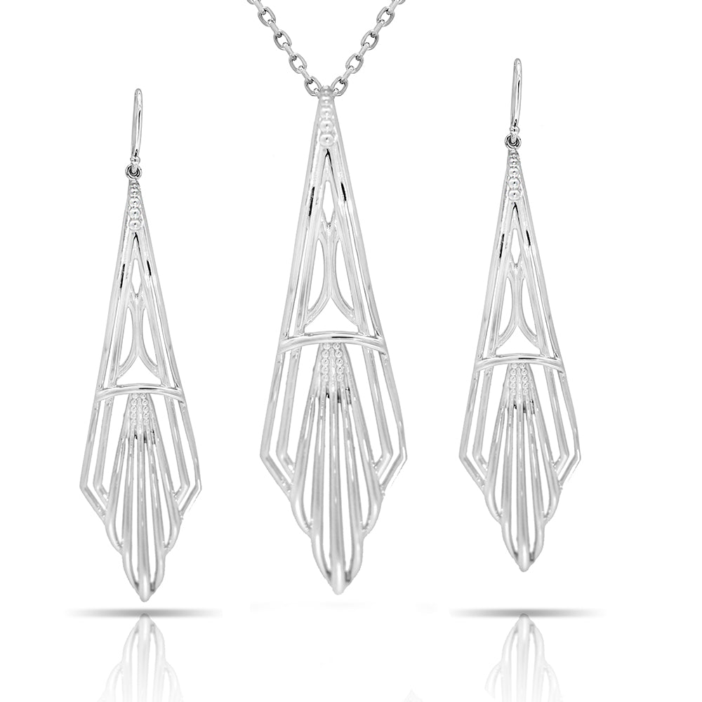 Pinstripes Fine Jewelry Earrings & Pendant Set PSMS1026