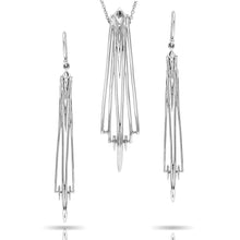 Load image into Gallery viewer, Pinstripes Fine Jewelry Earrings &amp; Pendant Set PSMS1034

